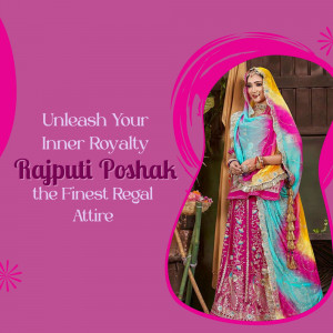 Rajputi Poshak Bridal Attire Template For Twitter