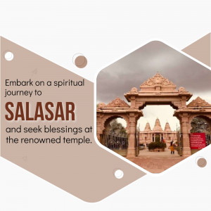 Salasar Balaji Temple Spiritual Journey Marketing Image For LinkedIn