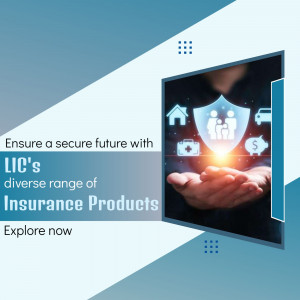 LIC Insurance Products Promotion Graphic For Telegram