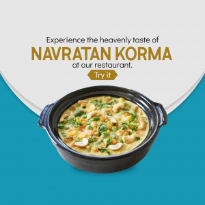 Navratan Korma Restaurant Promotion Graphic For Threads