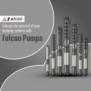 Falcon Submersible Pumps Product Display Banner For Telegram