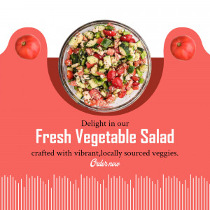 Fresh Vegetable Salad Promotion Banner For Twitter
