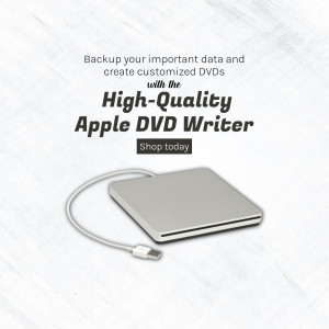 High-Quality Apple DVD Writer Promotional Ad Promotional Banner For Google Business Profile