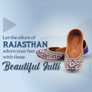 Traditional Rajasthani Jutti Footwear Advertisement For Threads