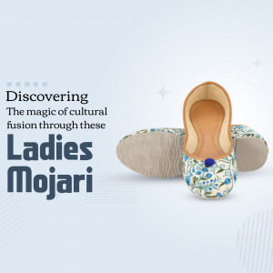 Elegant Floral Ladies Mojari Advertisement For Google Business Profile