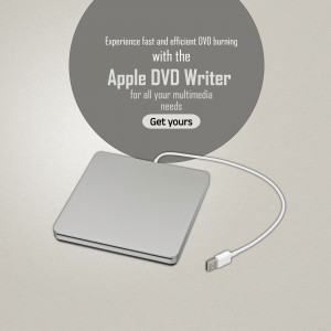 Apple DVD Writer Promotional Graphic Social Media Post For Facebook