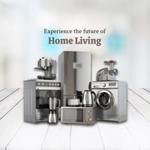 Modern Home Appliances Collection Promotional Banner For WhatsApp