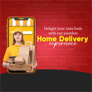 Seamless Home Food Delivery Service Branding Post For Facebook