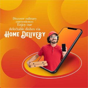 Home Delivery Pizza Service Promotion Flyer For Google Business Profile
