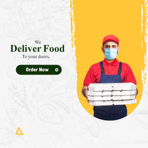 Pizza Delivery Service Ad Artwork For Pinterest