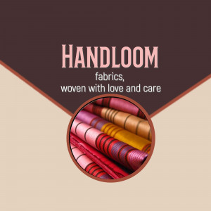 Handloom Fabrics Advertisement Graphic For LinkedIn