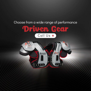Riddell Football Shoulder Pads Promotional Graphic Business Poster For WhatsApp