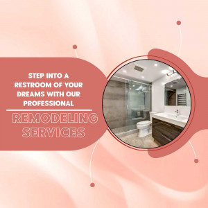 Professional Restroom Remodeling Services Poster For LinkedIn