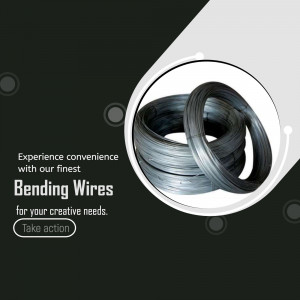 Industrial Bending Wires Promotional Graphic Artwork For Threads