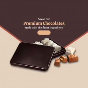 Premium Gourmet Chocolates Selection Flyer For Telegram
