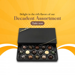 Decadent Chocolate Assortment Box Promotional Banner For LinkedIn
