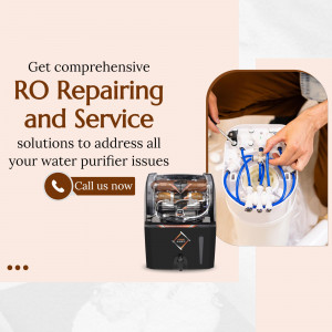 Professional RO Water Purifier Repair And Service Social Media Post For WhatsApp