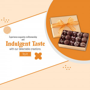 Indulgent Chocolate Gift Box Advertisement Promotional Banner For Threads