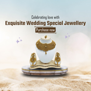 Exquisite Wedding Special Jewellery Collection Poster For LinkedIn