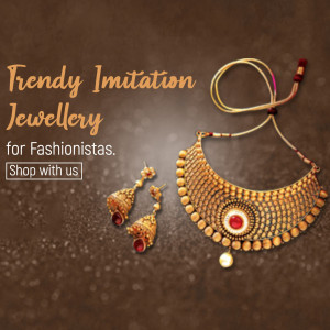 Trendy Imitation Jewellery Advertisement Graphic For Threads