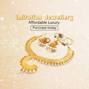 Elegant Imitation Gold Jewelry Set Artwork For Threads