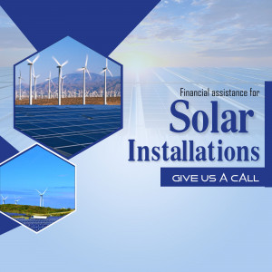 Financial Assistance For Solar Installations Social Media Post For X
