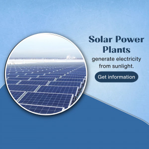 Solar Power Plants Educational Graphic Social Media Post For Facebook