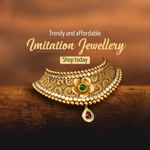 Trendy Imitation Jewellery Collection Business Poster For LinkedIn