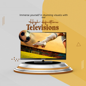 High-Definition Television Promotion Template For Telegram