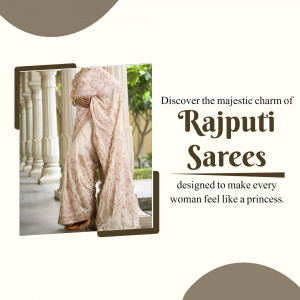Rajputi Saree Fashion Advertisement Poster For Telegram