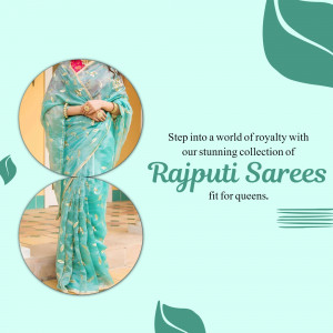 Elegant Rajputi Saree Collection Branding Post For X