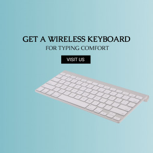 Wireless Keyboard Promotion Branding Post For Pinterest
