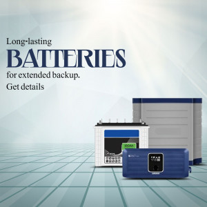 Long-lasting Batteries For Extended Backup Business Poster For Telegram