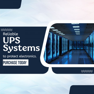 Reliable UPS Systems Promotion Marketing Image For Telegram