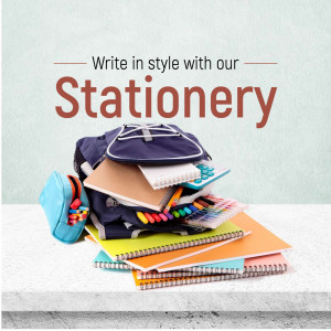 Stylish School Stationery Collection Marketing Image For Instagram