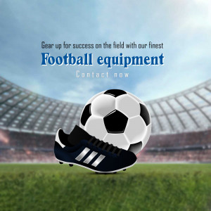 Premium Football Equipment Advertisement Graphic For Twitter