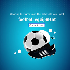 Professional Football Equipment Promotion Graphic For X