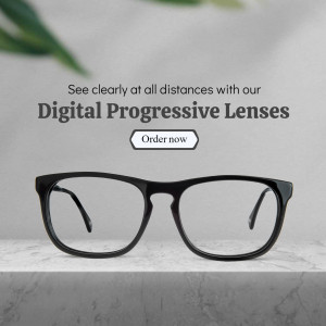 Digital Progressive Lenses Advertisement Creative Design For Telegram