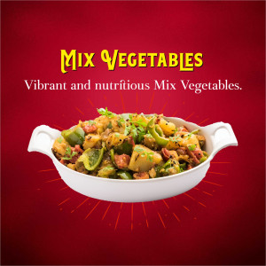 Delicious Mix Vegetables Dish Marketing Image For X