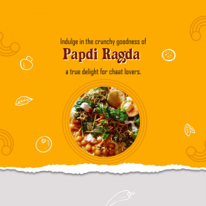 Delicious Papdi Ragda Street Food Promotion Banner For Facebook