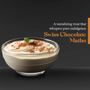 Swiss Chocolate Matho Dessert Design For Pinterest