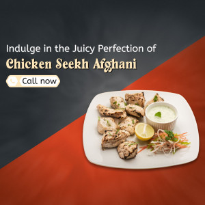 Indulge In Chicken Seekh Afghani Advertisement For LinkedIn