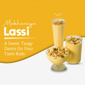 Makhaniya Lassi Refreshing Beverage Creative Design For Facebook