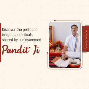 Discover Insights And Rituals With Our Esteemed Pandit Ji Graphic For WhatsApp