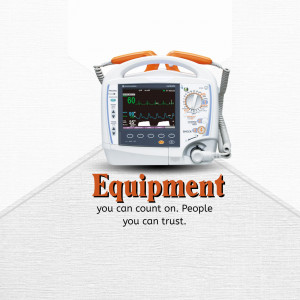 Medical Defibrillator Equipment Business Poster For Telegram