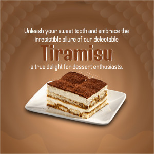 Delectable Tiramisu Dessert Branding Post For LinkedIn