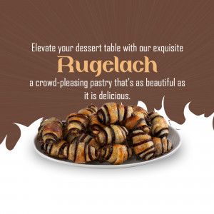 Exquisite Chocolate Rugelach Pastry Banner For WhatsApp