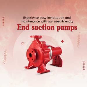 Industrial End Suction Pump Promotion Branding Post For Threads