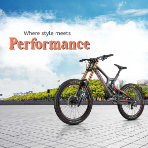 Where Style Meets Performance Mountain Bike Business Poster For Twitter