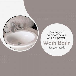 Modern Bathroom Wash Basin Design Flyer For Telegram
